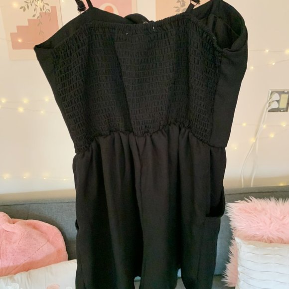 Super Cute Black Romper with Pockets!!! - Picture 2 of 4